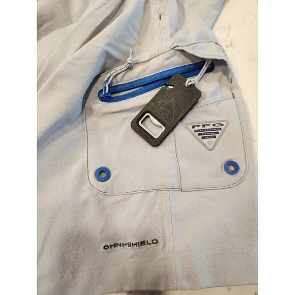 Columbia PFG Omni-Shade 10" Shorts Bottle Opener Stretch Men's Sz 36 - Picture 3 of 8
